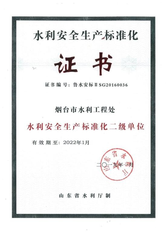 安全標(biāo)準(zhǔn)化證書(shū)